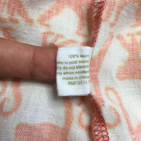 EGG Baby Girl Pink White 100% Linen Monkey Print Dress Size 12-18 Months - Picture 10 of 12